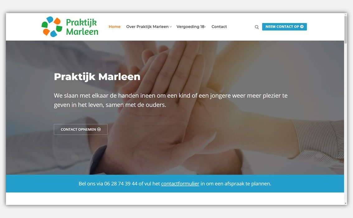 Website praktijkmarleen.nl